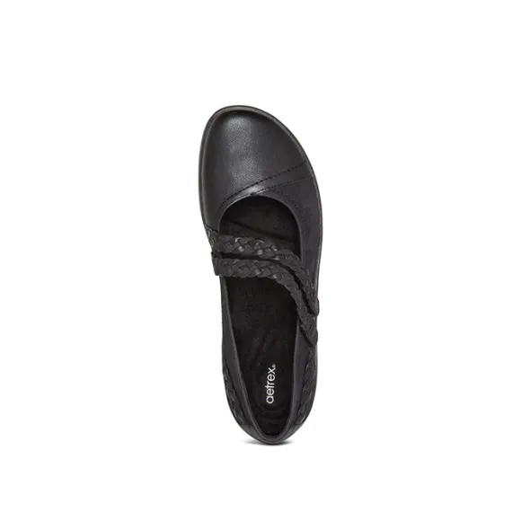 Aetrex Womens Annie Mary Jane Black