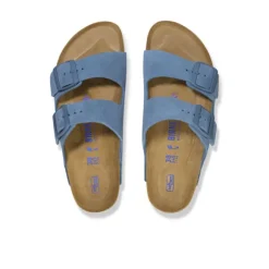 Birkenstock Women's Arizona Soft Footbed Suede Leather Blue