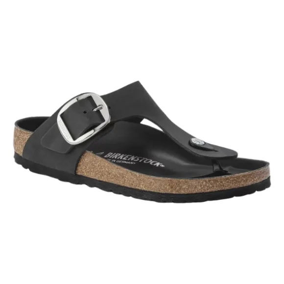 Birkenstock Women's Gizeh Big Buckle Oiled Leather Black