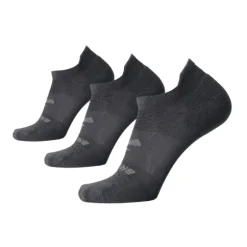 Brooks Unisex No Show 3-Pack Grey