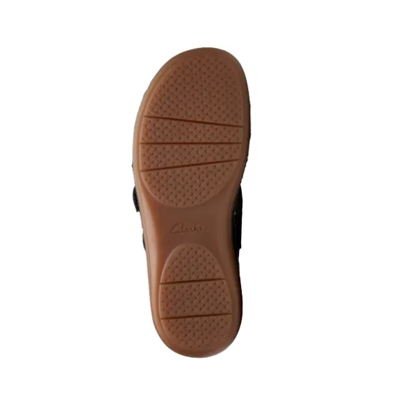 Clarks Women's Cecily Slide Leather Wide Black