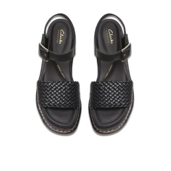 Clarks Women's Kimmei Bay Leather Platform Black
