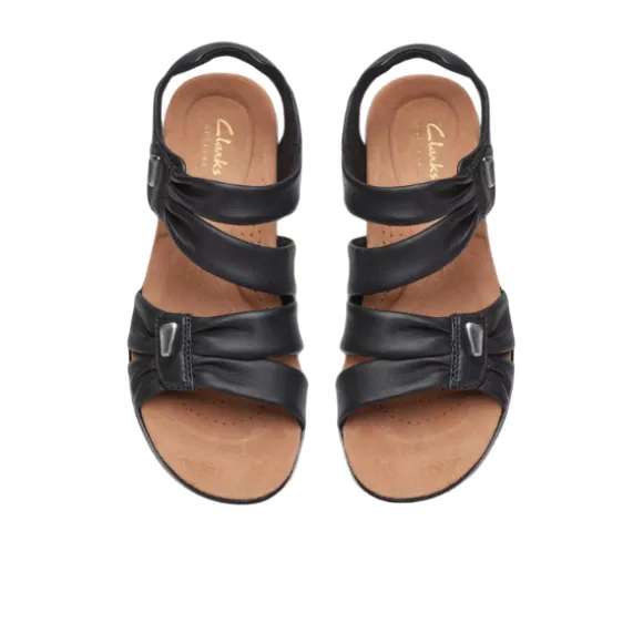 Clarks Women's Wide Kitly Ave Black Leather