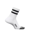 Feetures Unisex Elite Light Cushion Mini Crew White High Top Stripe