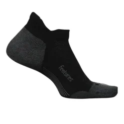 Feetures Unisex Elite Light Cushion No Show Tab Black