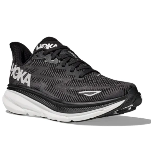 HOKA Women's Clifton 9 Wide Black / White