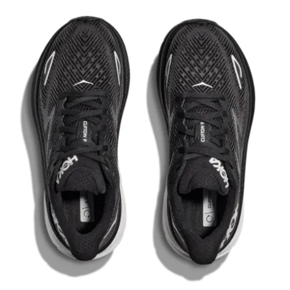 HOKA Women's Clifton 9 Wide Black / White