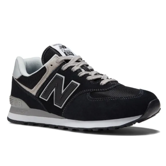 New Balance Unisex 574 Black with White