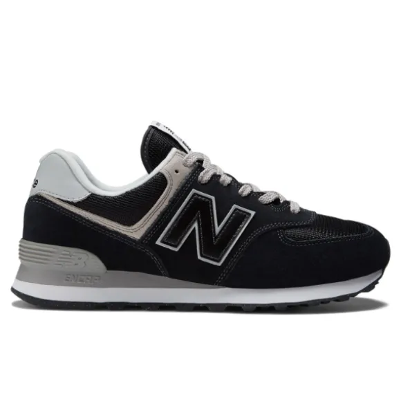 New Balance Unisex 574 Black with White