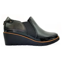 Revere Women's Mykonos Wedge Loafer Black