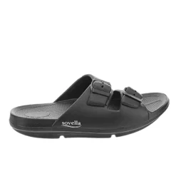 Sovella Men's Buckle Slide Black