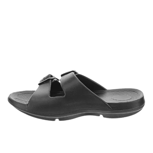 Sovella Women's Buckle Slide Black