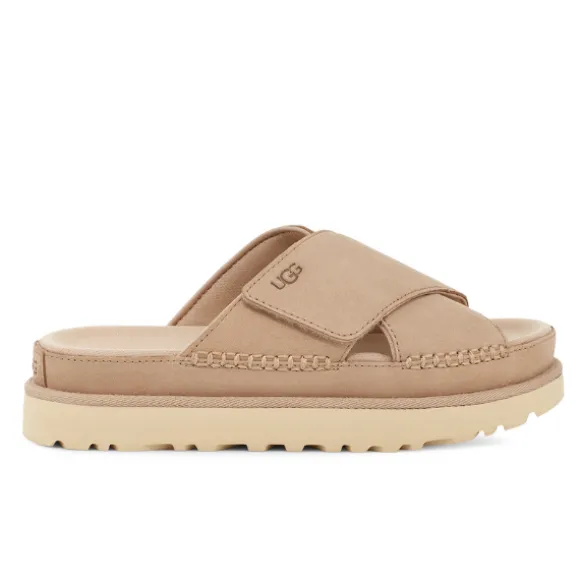 UGG Women's Goldenstar Cross Slide Driftwood